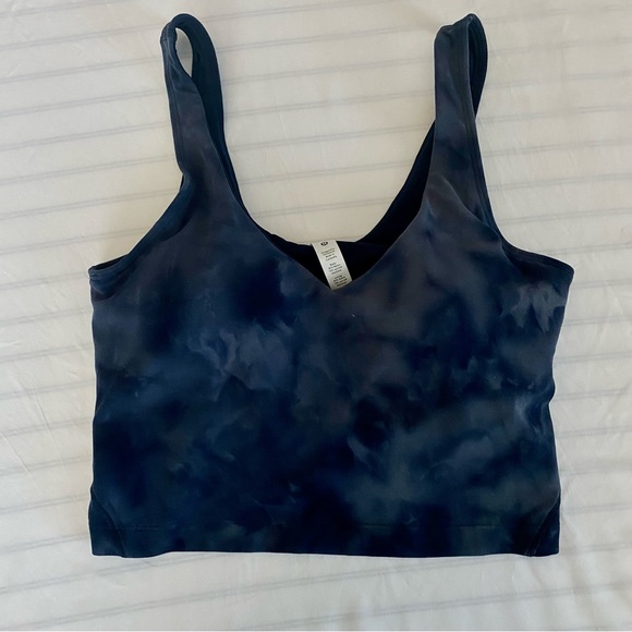 Lululemon align crop top Diamond dye asphalt grey true navy NWOT - Picture 6 of 8